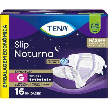 Imagem de Fralda Geriátrica Tena Slip Noturna G 16 Unidades