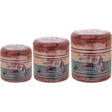 Imagem de Jogo 3 banquetas mdf colorida decorativa jardim garden - NH, Material: