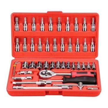 Imagem de Caixa De Ferramentas Socket Set 46 Peças Auto Bike Moto - Shop Alterna