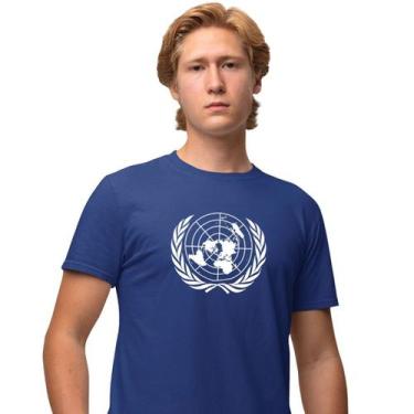 Imagem de Camisa Camiseta Masculina Estampada ONU 100% Algodão Fio 30.1 Penteado