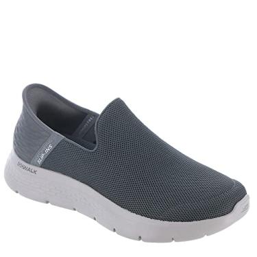 Imagem de Skechers Tênis masculino Gowalk Flex Hands Free Slip-ins Atlético slip-on Casual Caminhada Tênis, Cinza escuro, 12 X-Wide