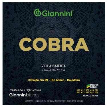 Imagem de Cordas Para Viola Caipira Giannini Tensão Leve Niquel