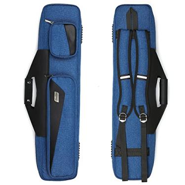 Imagem de MangoRun Estojo Para Tacos De Sinuca 4X4 Com Alças De Mochila E Estojo Para 4 Tacos De Sinuca (Azul)