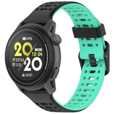 Imagem de hengkang Pulseiras de substituição de silicone duráveis de 22 mm adequadas para COROS PACE 3, mulheres, masculinas, coros apex 2 Pro, de liberação rápida (verde)