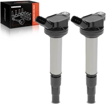 Imagem de A-Premium Bobinas de ignição de substituição para Toyota Corolla 2009-2016 Matrix 2009-2013 Prius Pontiac Vibe Scion IM xD Lexus CT200H I4 1.8L conjunto com 2 peças