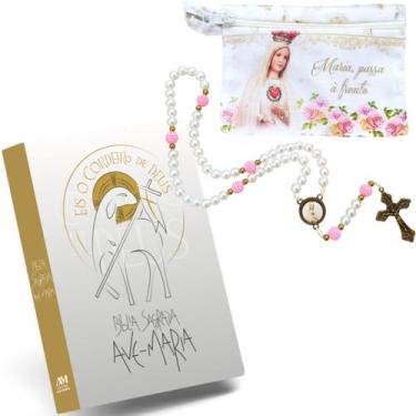 Imagem de Kit Terço Maria Passa A Frente Bíblia Católica Sagrada Ave-Maria Eis o