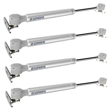 Imagem de 4 Pistão a Gas 120N Normal Prata Abertura Para Cima Soprano