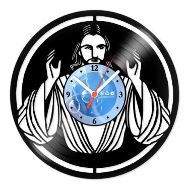 Imagem de Relógio De Parede Disco Vinil Religioso - Jesus Cristo - VRE-009 - Mod