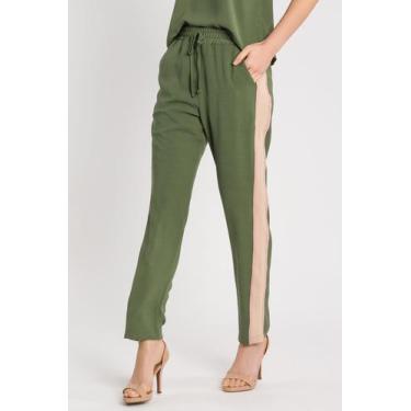 Imagem de Calça Esportiva com Faixas Laterais Verde M - PKS, M