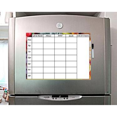 Imagem de Lousa Magnética Imã De Geladeira Caneta Apaga planejamento - nosi