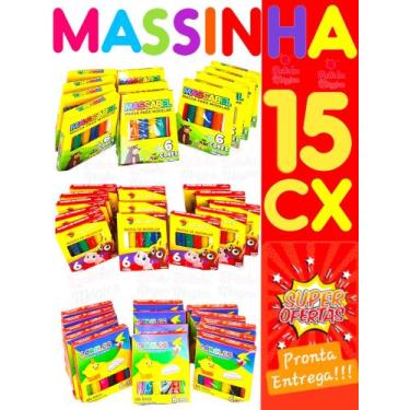 Imagem de 15 Cxs De Massinha De Modelar Para Kit Festa Aniversario Lembrancinha 
