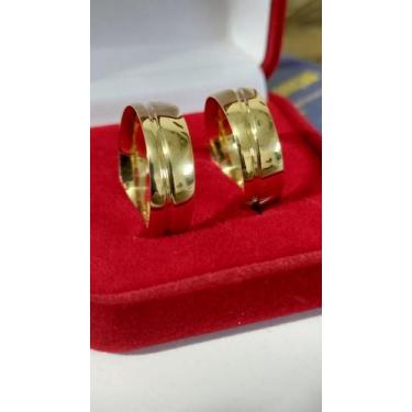 Imagem de Alianças de Casamento Par Ouro 18 Kilates 10 Gramas 7 mm Tradicional M