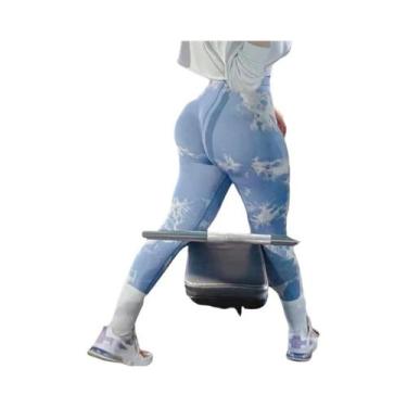 Imagem de Leggings de Yoga com Cintura Alta Tie-Dye para Mulheres - Sem Costura 