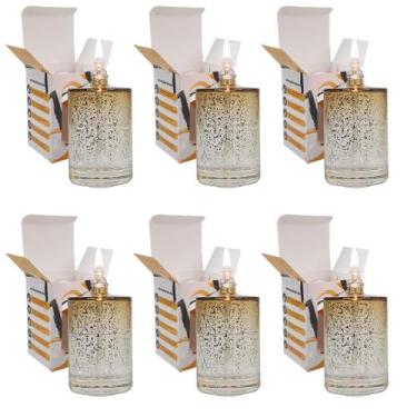 Imagem de Kit 6 Lamparina Decorativa Sonhos Dourados Vela Bistrot - Velas Bistro