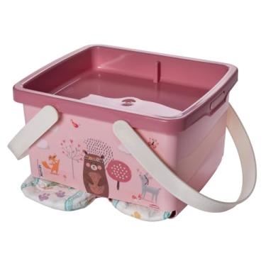 Imagem de Organizador Porta Fraldas Descartáveis Decorado Menina Plasútil