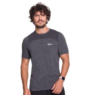 Imagem de Camiseta Sem Costura Masculino Sport Fitness Academia Selene, Preto, P