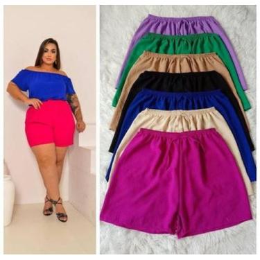 Imagem de Shorts Bermuda Plus Size Duna Tecido Leve Confortável Moda Grande G3 -