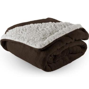 Imagem de Coberta manta sherpa pele de carneiro queen dupla face 2,00 x 2,40 m -