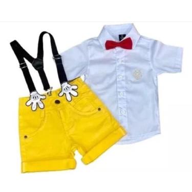 Imagem de Conjunto Mickey Mouse Manga Curta Bermuda Bebe Infantil Preto - Miguel