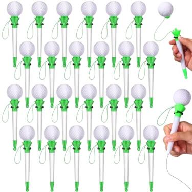 Imagem de Lincia 24 canetas esportivas, divertidas, esferográficas, esportivas, novidades, plásticas, esportes, futebol, basquete, beisebol, tênis, tênis, para festa de aniversário, prêmios, suprimentos (golfe)