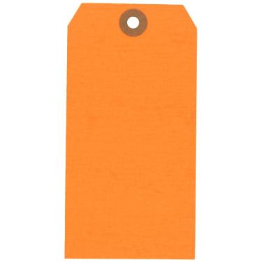 Imagem de Brady 102086 7 cm de largura x 14 cm de altura, cartolina 13 PT, etiqueta fluorescente em branco resistente vermelha (pacote com 1000)