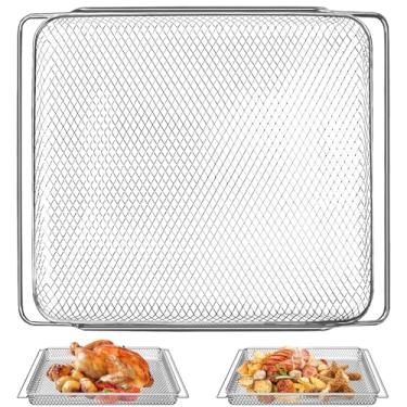 Imagem de Cesta de substituição para fritadeira a ar COSORI CS130 Série CO130 Forno de convecção para fritadeira a ar de 35,5 x 28 cm, peças de acessórios de aço para fritadeira a ar de malha antiaderente,