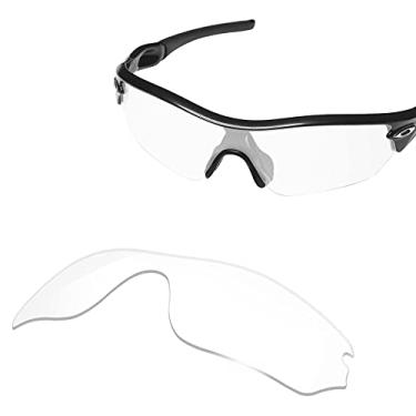 Imagem de Glintbay Lentes de óculos de sol de substituição 100% precisas para Oakley Radar Edge OO9184 - Transparente, não polarizada
