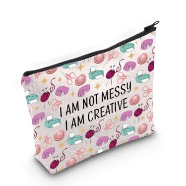 Imagem de Crafter Gift I am Not Messy I am Creative Cosmetic Bag Craft Supplies Gift, Bolsa I am creative
