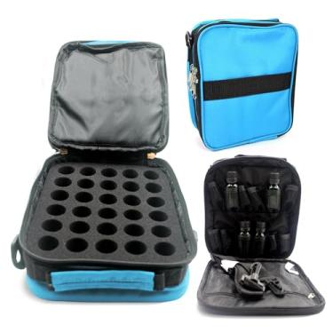 Imagem de Estojo versátil para armazenamento de óleo essencial Your Oil Tools - comporta 42 frascos para 5 ml, 10 ml, 15 ml, 20 ml e 100 ml - Bolsa de armazenamento de óleo essencial com alça e alças de ombro -