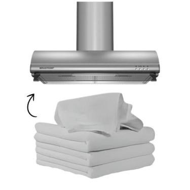 Imagem de 4 Filtro Exaustor Depurador Coifa Modelo Universal Ar Suga Gordura - V