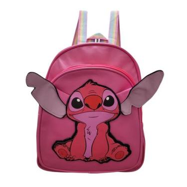 Imagem de Mochila De Costas Escolar Infantil Creche Stitch E Angel - Lika Bijute