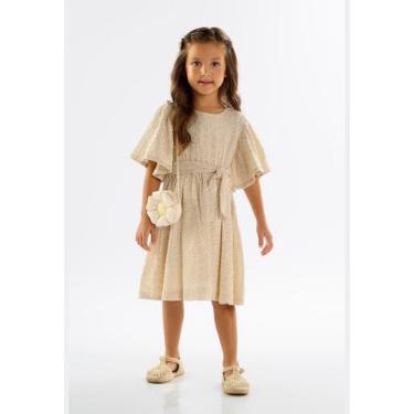 Imagem de Vestido Infantil Manga Curta em Laise Forrado Up Baby, 1