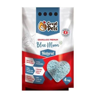 Imagem de Areia Granulada 4kg Blue Moon Natural Bentonita Premium - Great Pets