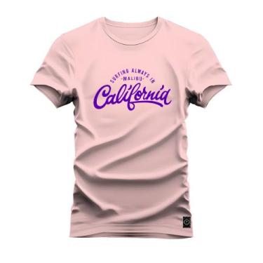 Imagem de Camiseta Plus Size Algodão 30.1 Estampada Californ - Nexstar, Rosa, G1