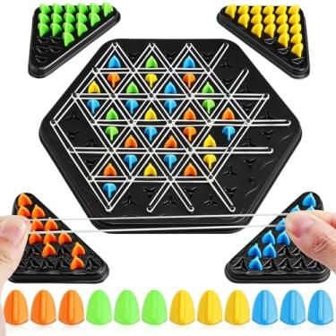 Imagem de TOYANDONA 1 Chain Triangle Triangle Joga De Xadrez Triângulo Estratégico Triângulo De Xadrez Jogos De Tabuleiro Da Família Para Crianças E Adultos Game De Geométrico Para A Noite Da