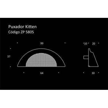 Imagem de Puxador kitten zen design, ROSE