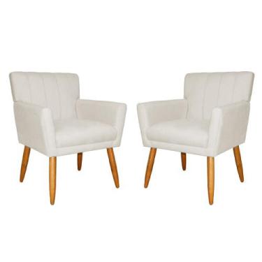 Imagem de Kit 02 Poltrona Cecília em Suede Escritório Recepção - Fina Mobília, b