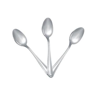 Imagem de Jogo 6 Peças Colher De Jantar Mesa Chá Restaurante Aço Inox - Wellmix