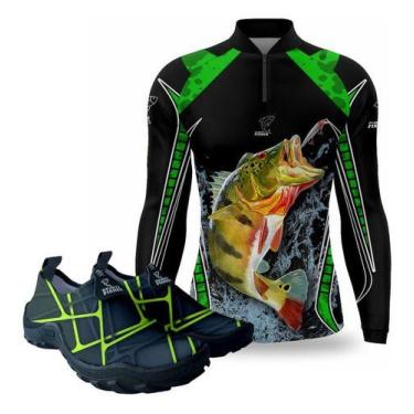 Imagem de Camisas De Pesca Proteção Uv50 Sapatilha Nautica Pescaria - DUARTE FIS