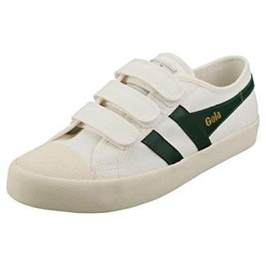 Imagem de Gola Coaster Tênis feminino com velcro, Off White, verde-escuro, 6