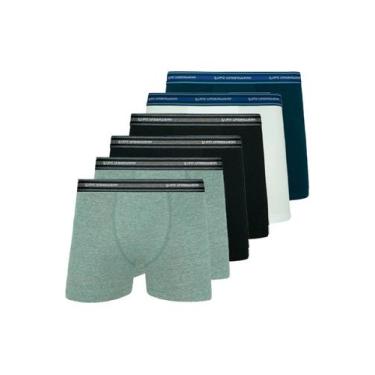 Imagem de Kit com 6 Cuecas Boxer Lupo 523-088 Colorido, Cinza, GG