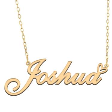 Imagem de A168A Colar de nome personalizado personalizado personalizado colar de nome banhado para mãe filha amizade feminino dia dos namorados aniversário de Natal ano novo, Metal, Sem pedras preciosas