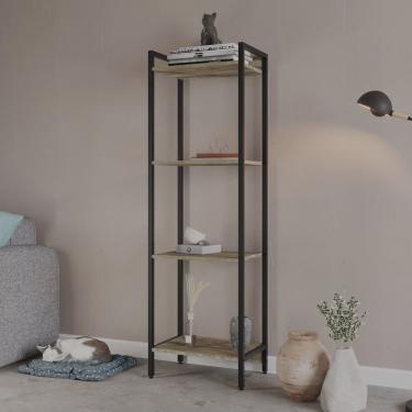 Imagem de Estante para Livros Industrial Aço Multiuso 4 Prateleiras 146cmx45cm Active Yescasa