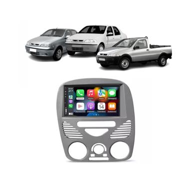 Imagem de Kit Multimídia Palio Strada Siena Fire c/ Ar 02 / 14 7 Pol CarPlay AndroidAuto - 708BR Roadstar