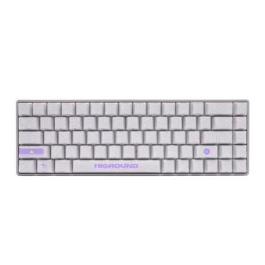 Imagem de Higround Teclado Basecamp 65HE RETROSUPER, 65% teclado mecânico USB com fio para PC com interruptores magnéticos Gateron KS-37, RGB programável, troca a quente, som cremoso profundo, pré-lubrificado