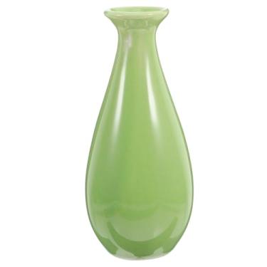 Imagem de STOBAZA Vaso pequeno verde pastel vaso de ar para mesa vaso decorativo terrário pequeno vaso verde vaso de porcelana vasos de plantas vaso de plantas vaso verde sálvia vaso retrô mini vaso