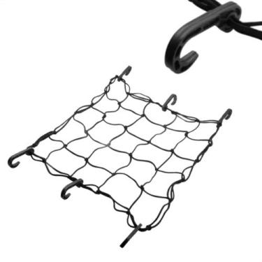 Imagem de Rede Elástica Aranha P/ Moto Capacete Bagageiro 40Cm X 40Cm - Rt Motos
