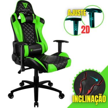 Imagem de Cadeira de Escritório ThunderX3 Tgc12 gamer Ergonômica Verde com Estof