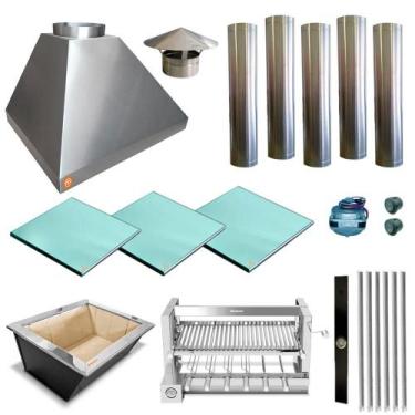 Imagem de Churrasqueira Gourmet Makeer 340 5 Giratorio 3 Vidros 2529 G