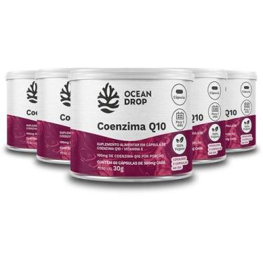 Imagem de Kit 5 Coenzima Q10 + Vitamina E Ocean Drop 60 Cápsulas